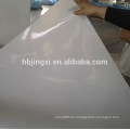 Hoja de goma de silicona transparente blanca